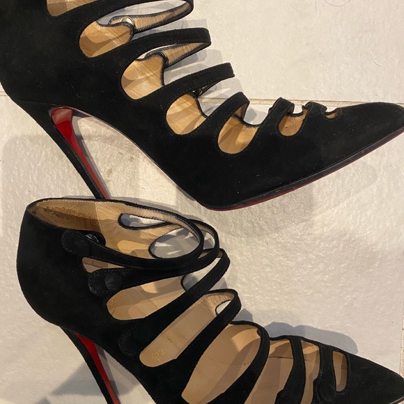 Christian Louboutin Black Suede Viennana - Picture 2 of 7